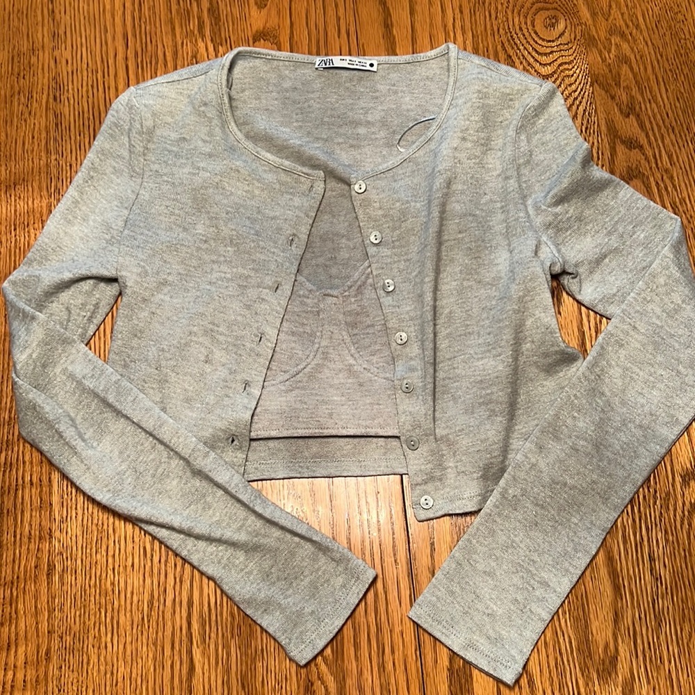 Bra top and sweater set